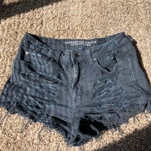 Black Denim Shorts